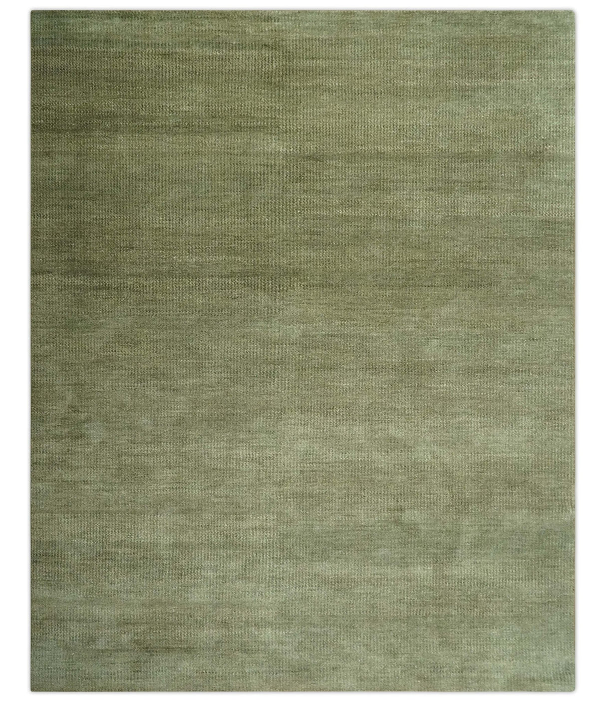 Custom Made Hand Knotted Blue and Brown Stripes Design Contemporary Area Rug