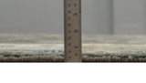 Custom Made Hand Knotted Dark Gray and Beige Traditional Wool Rug