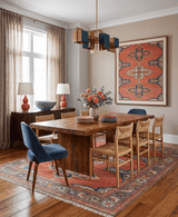 Custom Made Hand Knotted Dark Peach and Silver Traditional Wool Rug