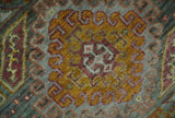 Custom Made Hand Knotted Gold and Gray Multi Size Oriental Traditional Wool Area Rug