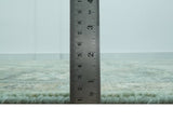 Custom Made Hand Knotted Green and Taupe Traditional wool rug