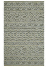 Custom Made Hand Knotted Modern Contemporary Gray Wool Area Rug
