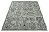 Custom Made Hand Knotted Turkish Beige and Gray Area Wool Rug