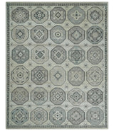 Custom Made Hand Knotted Turkish Beige and Gray Area Wool Rug