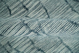 Custom Made Hand Tufted Multi Size Woolen Modern Ivory and Blue Area Rug