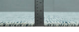 Custom Made Hand Tufted Multi Size Woolen Modern Ivory and Blue Area Rug