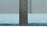 Custom Made Hand Tufted Solid Plane Light Blue Woolen wool Area Rug