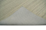 Custom Made Hand Tufted Solid Shaded Brown, Beige and Gray Area Rug