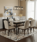 Custom Made Ivory, Charcoal and Olive Floral Design Colorful Hand Tufted wool rug