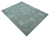 Custom Made Ivory, Gray and Beige Modern Contemporary Hand Tufted wool rug