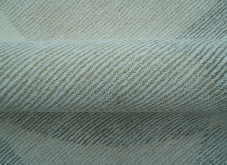 Custom Made Ivory, Gray and Beige Modern Contemporary Hand Tufted wool rug