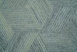 Custom Made Ivory, Gray and Beige Modern Contemporary Hand Tufted wool rug