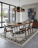 Custom Made Ivory, Gray, Camel and Charcoal Traditional Multi Size Wool Area Rug