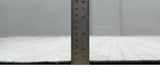 Custom Made Leather Striped Gray and Silver Leather Rug
