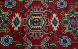 Custom Made Maroon and Blue Antique Turkish Hand Knotted Wool Area Rug