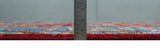 Custom Made Maroon and Blue Antique Turkish Hand Knotted Wool Area Rug