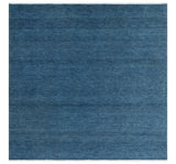 Custom Made Midnight blue Solid Hand knotted Modern wool Area Rug