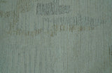 Custom Made Modern Abstract Design Ivory, Blue and Brown Hand Tufted Wool Area Rug