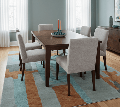 Custom Made Modern Abstract Gray And Blue Hand Tufted Wool Area Rug