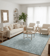 Custom Made Modern Abstract Gray Hand Tufted wool rug