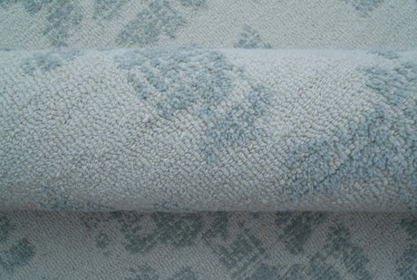 Custom Made Modern Abstract Gray Hand Tufted wool rug