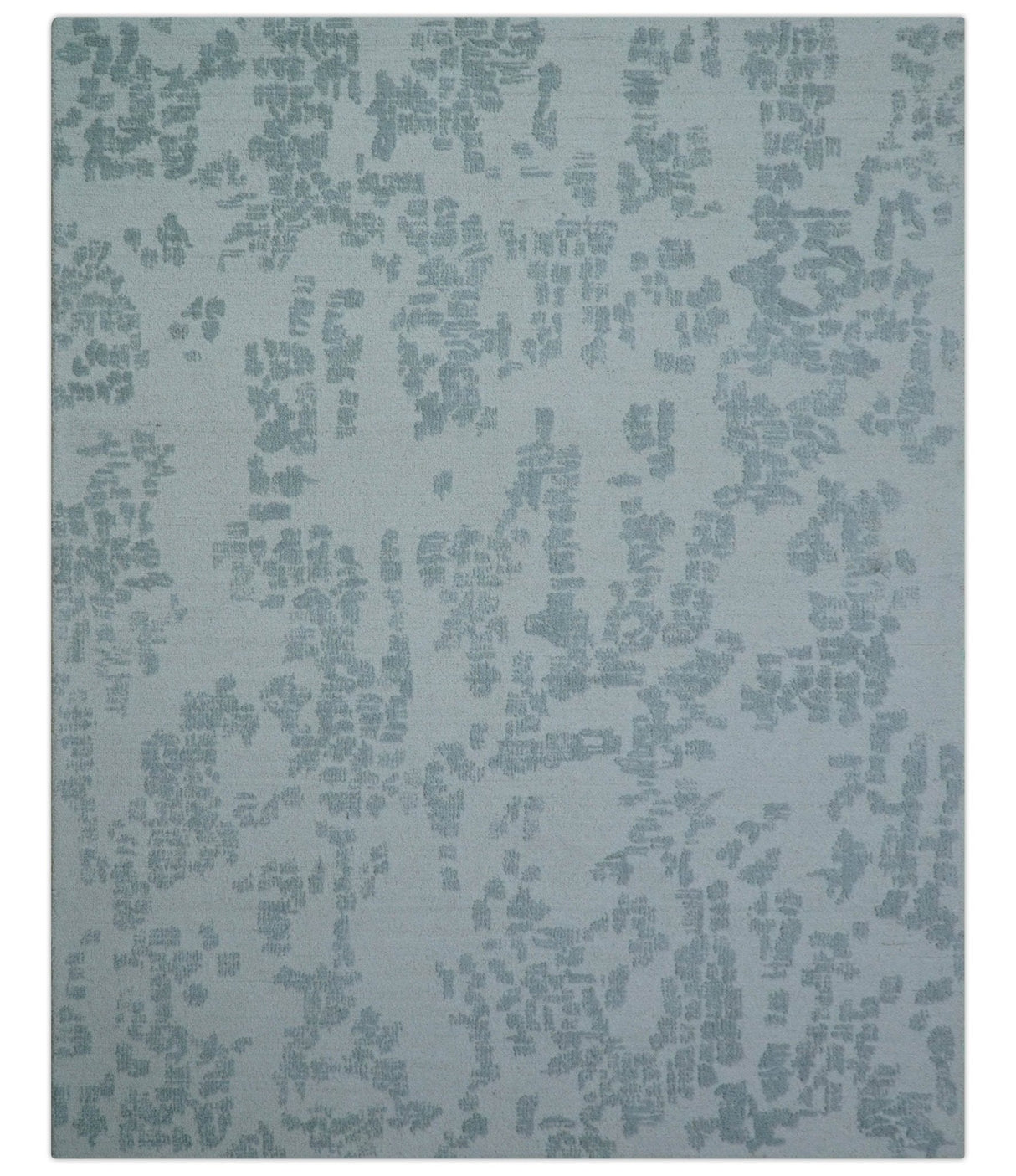 Custom Made Modern Abstract Gray Hand Tufted wool rug