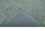 Custom Made Modern Chevron Ivory And Brown Hand Tufted Wool Area Rug