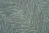 Custom Made Modern Chevron Ivory And Brown Hand Tufted Wool Area Rug