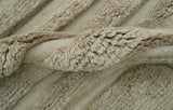 Custom Made Modern Contemporary Beige And Gray Hand Knotted Wool Rug