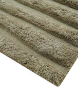 Custom Made Modern Contemporary Beige And Gray Hand Knotted Wool Rug