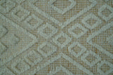 Custom Made Modern Contemporary Beige Hand Knotted Wool Area Rug