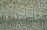 Custom Made Modern Contemporary Beige Hand Knotted Wool Area Rug