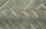 Custom Made Modern Contemporary Beige Hand Knotted Wool Area Rug