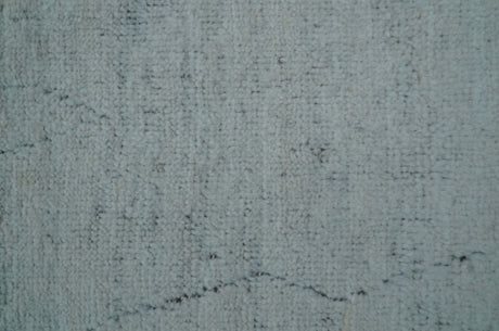 Custom Made Modern Contemporary White and Brown Hand Knotted Wool Rug