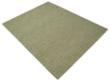 Custom Made Modern Geometrical Beige Hand Tufted Wool Area Rug
