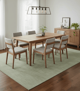 Custom Made Modern Geometrical Beige Hand Tufted Wool Area Rug