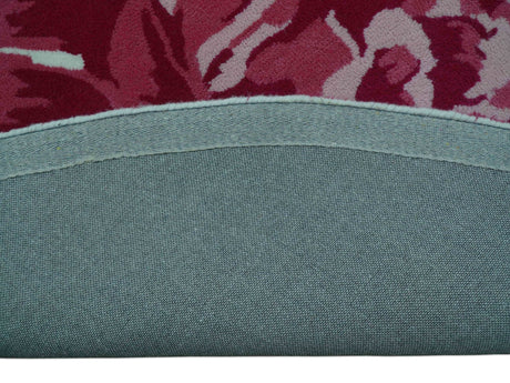 Custom Made Modern Pink Floral Hand Tufted Wool Rug