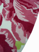 Custom Made Modern Pink Floral Hand Tufted Wool Rug