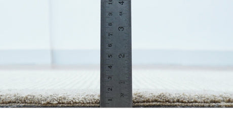Custom Made Modern Solid Design Gray Hand Tufted Wool Rug