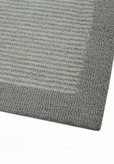 Custom Made Modern Solid Design Gray Hand Tufted Wool Rug