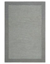 Custom Made Modern Solid Design Gray Hand Tufted Wool Rug