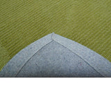 Custom Made Modern Solid Design Green Hand Tufted Wool Rug