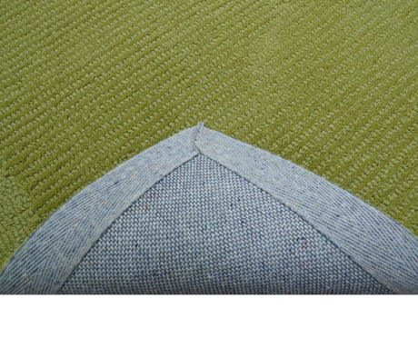 Custom Made Modern Solid Design Green Hand Tufted Wool Rug