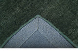Custom Made Modern Solid Green Hand Tufted Wool Area Rug