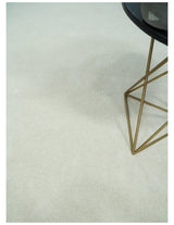 Custom Made Modern Solid Ivory Hand Tufted Wool Rug