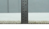Custom Made Modern Solid Ivory Hand Tufted Wool Rug