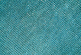 Custom Made Modern Solid Overdyed Blue Hand Knotted Wool Area Rug