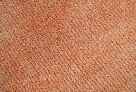 Custom Made Modern Solid Overdyed Rust Hand Knotted Wool Area Rug