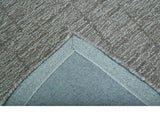 Custom Made Modern Style Brown Hand Tufted Wool Rug