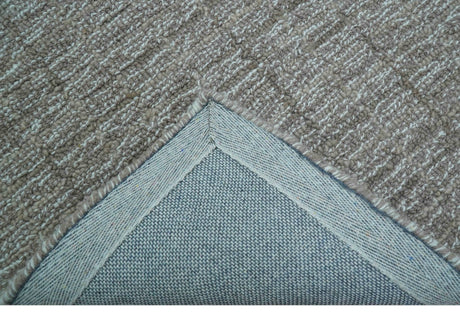 Custom Made Modern Style Brown Hand Tufted Wool Rug